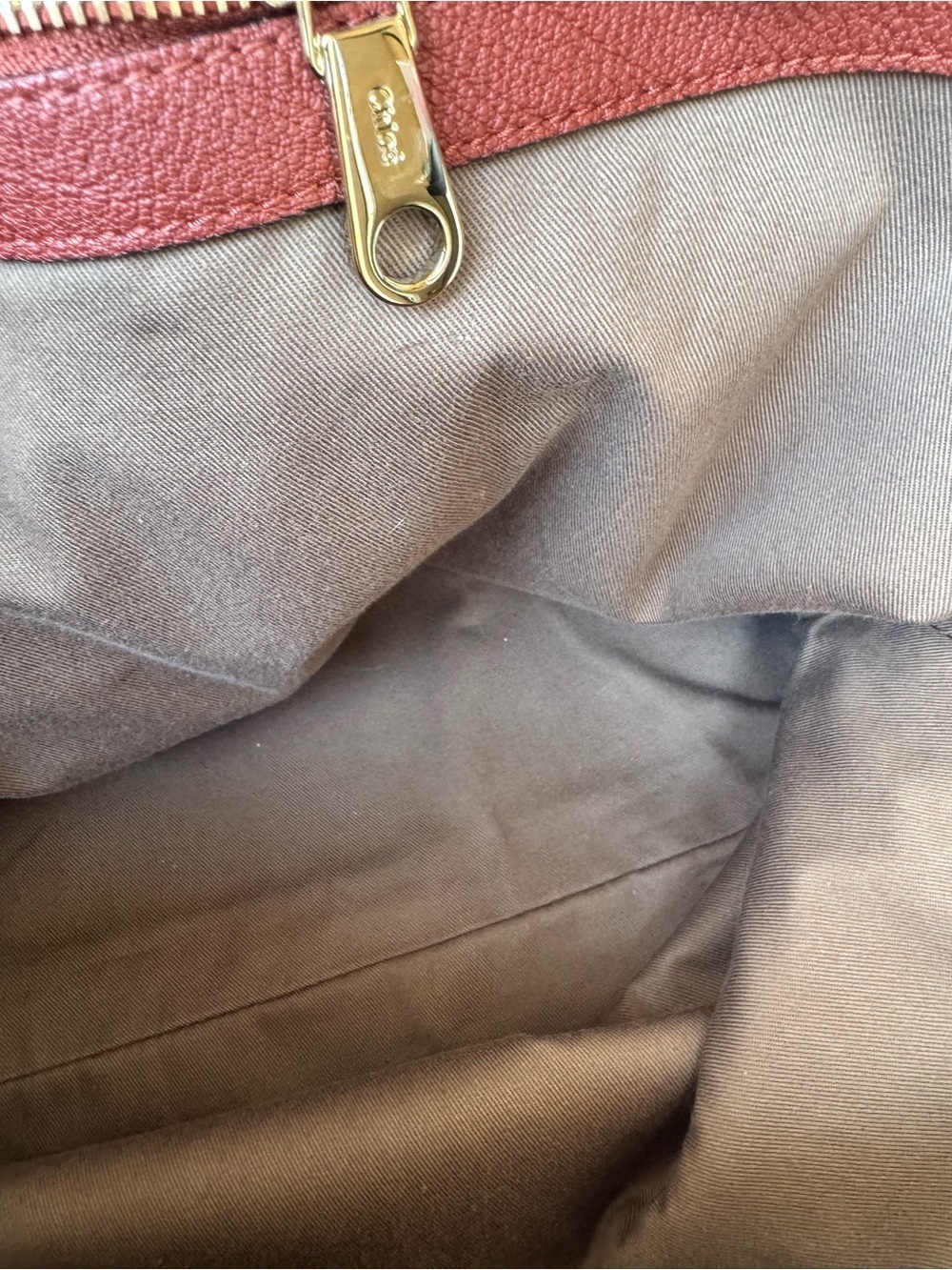 Chloé Elsie Leather Satchel in Whiskey with Gold Hardware - Picture 7 of 14